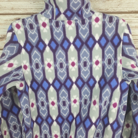 Patagonia Synchilla Womens Small Blue Pine Patch: Lupine Snap-T Hooded Jacket - Picture 11 of 13